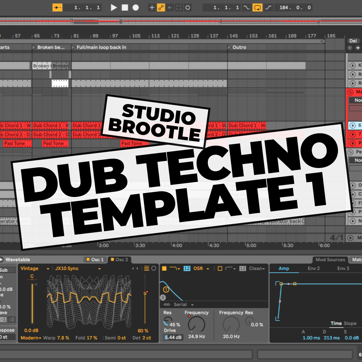 Dub Techno Template 1 - For Ableton Live 10 and above