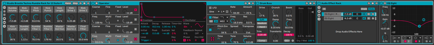 Techno Rumble Rack for 12 Suite