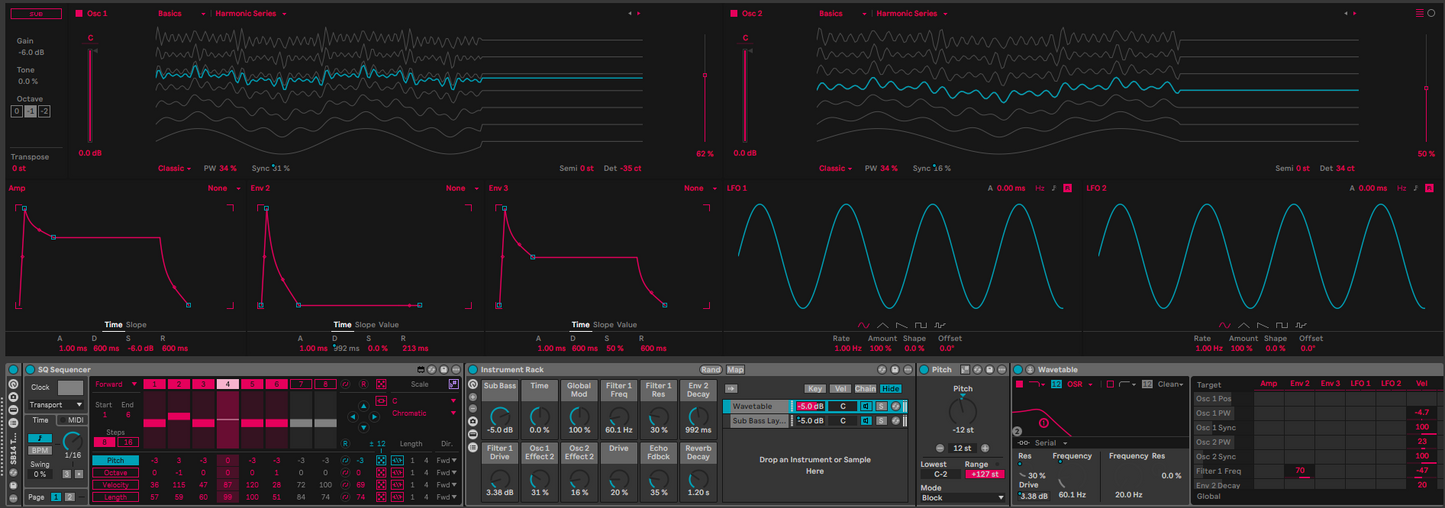 12 Techno Sequences - Racks For Ableton Live